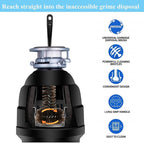 Garbage Disposal Brush and Cleaner with Extra Long 15" Handle Effortlessly Remove Residue,and Build-Up Universal Fit for All Disposal Units
