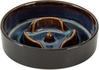 Havniva Ceramic 0.9 Cup Dog Bowl Slow Feeder for Small Dog and Cat, 6.1inch Pet Slow Dish, Stop Bloat, Preventing Choking(Single Bowl, Starry Sky)