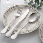 60 Piece Silverware Set for 12, LIANYU Stainless Steel Flatware Cutlery Set Includes Knives, Forks and Spoons, Modern Tableware Set for Home Restaurant Party, Matte Finish, Dishwasher Safe