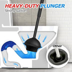FORASTO 3Pack 2 in 1 Toilet Brush and Plunger Set, Extended Handle Plunger,Toilet Bowl Brush Plunger Set,Bathroom Cleaning Tools,Toilet Brush Plunger Combo,Cleaning Supplies，Black