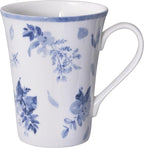 Mikasa Kiley Bone China Lightweight Chip Resistant 16 Piece Dinnerware Set, Service for 4,Blue and White