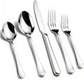 KIKCOIN 40 Pack Silverware Set for 8, Food-Grade Stainless Steel Flatware Set, Heavy Duty Mirror Polished Cutlery Utensils Set with Knives Spoons and Forks Set for Home Kitchen Restaurant Wedding