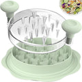 10" Pro Chicken Shredder Tool Twist Large for Kitchen, BPA-Free Food-Safe Meat Grinder, Visible Chicken Breast Meat Shredder with Strong Anti-Slip Bottom & Ergonomic Handle, Green