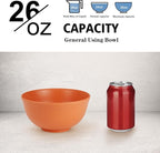 Wrova 26 oz Wheat Straw Bowls,Unbreakable Cereal Bowls Set of 6,Microwave & Dishwasher Safe Salad Bowls for kitchen, Kitchen Bowl Sets for Soup,Salad,Fruit,Snack and Oatmeal-Multi Color
