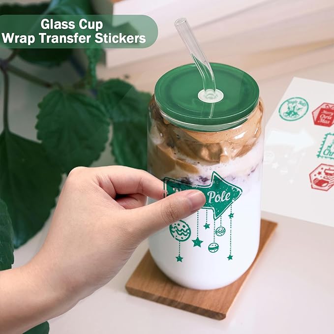 WHEATHUSK 20 Pack Glass Cups with Acrylic Lids and Glass Straws 16oz Iced Coffee Cups Clear Glass Tumbler Can Shaped Drinking Glasses, Cute Glass Smoothie Cups for Tea Beer Soda Whiskey Gift