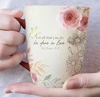 BTaT- Christian Coffee Cups, Set of 6, 12oz, Bible Verse Mugs, Christian Mugs, Scripture Coffee Cups