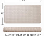 MicoYang Silicone Dish Drying Mat for Multiple Usage,Easy clean,Eco-friendly,Heat-resistant Silicone Mat for Kitchen Counter or Sink,Refrigerator or Drawer Liner Tapioca 5XL 36inches x 18inches