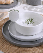 Famiware Nebula Plates and Bowls Set, 12 Pieces Dinnerware Sets, Dishes Set for 4, Multi-color