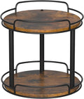 LAMU 10.2'' Wood Lazy Susan Turntable Organizer for Cabinet, 2 Tier Lazy Susan Spice Rack Organizer for Kitchen, Table Top, Countertop, Pantry, Medicine Organizer