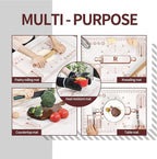 Silicone Baking Mat 20"L x 28"W, Extra Thick Dough Rolling Pad with Measurements and Edge Heightening, Non-stick Food Grade Silicone Pastry Mat for Pastry, Bread, Cookies (Transparent)