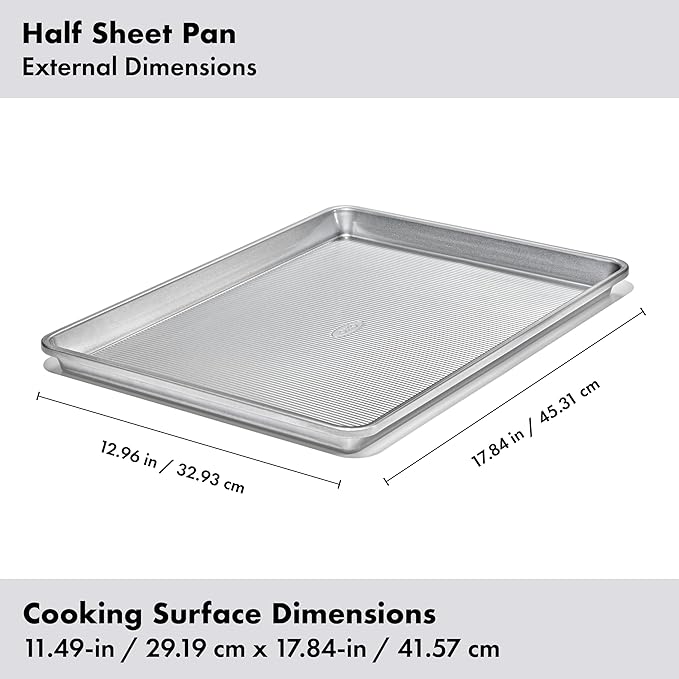 OXO Good Grips Non-Stick Pro Clear Coated Metal Bakeware Half Sheet Pan, Baking Sheet