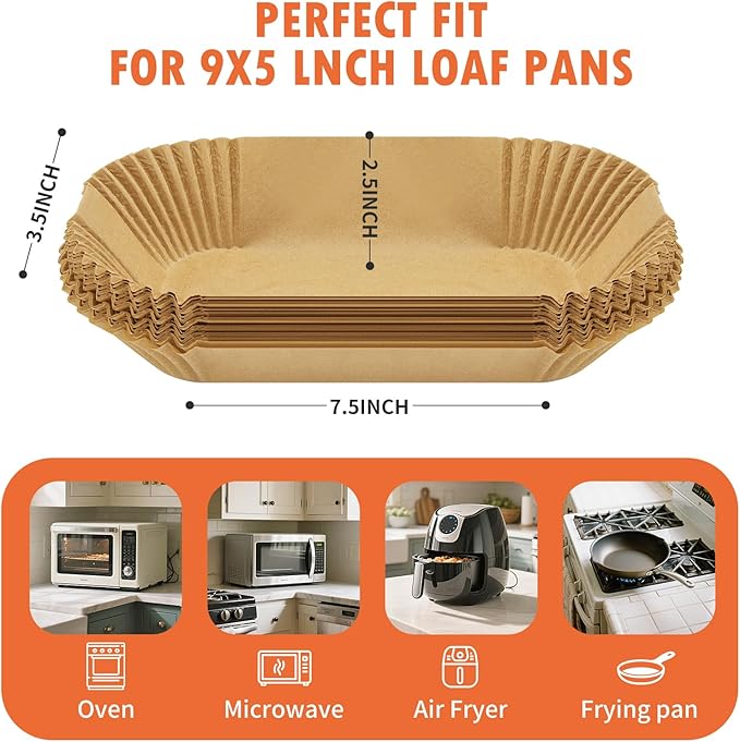 Loaf Pan Liners,320pcs Bread Pan Liners for Baking 9x5inch,Loaf Pans Parchment Liners,Non-Stick Disposable Parchment Paper for Loaf Pans