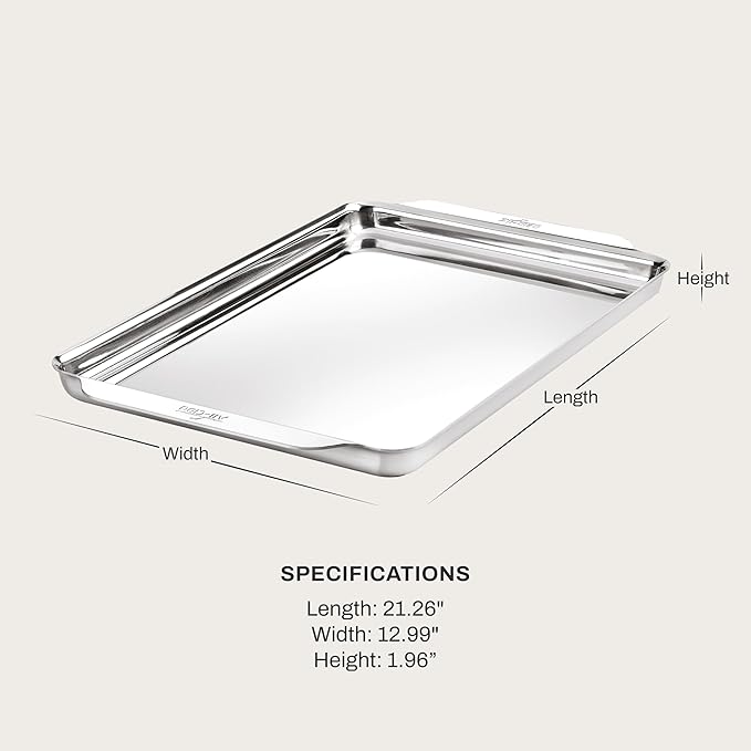 All-Clad Stainless Steel Bakeware, Half Sheet Pan, 11.5 x 17 inch