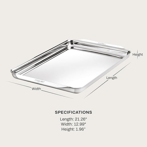 All-Clad Stainless Steel Bakeware, Half Sheet Pan, 11.5 x 17 inch