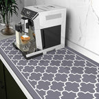 WISELIFE Dish Drying Mat Super Absorbent Drying Mat Large Dish Drying Mats for Kitchen Counter Easy Clean Dish Mat Kitchen Drying Mat18"x 36" Stylish Grey