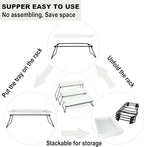 Czlizdyt Extra Large 3 Tier Serving Tray Set, 24x22x9.7 inch Cupcake Fruit Cookie Dessert Table Display Stands Melamine Tiered Platters Food Trays for Party Buffet Entertaining, White