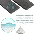 NiuYichee 2 Pcs Water Absorbing Stone Trays, Kitchen/Bathroom Sink Soap Dish, Diatomite Tray Used for Hand Soap & Cosmetic Bottles in The Modern Home, 3.15" W x 6.3" L, Dark Gray