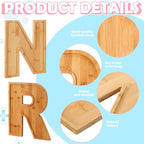 Bucherry 2 Pcs RN Graduation Party Decoration 10'' Nursing Wooden Food Tray RN Letters Charcuterie Board Candy Cake Dessert Wood Serving Platter for Class of 2026 Congrats Grad Table Centerpiece Decor