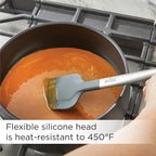 All-Clad Specialty Silicone Kitchen Gadgets 3 Piece Set, Spatulas Kitchen Tools, Kitchen Hacks Silver, Stainless Steel and Black