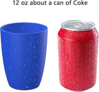 Homienly Cup Sets for Kitchen 12oz Wheat Straw Cups Unbreakable Drinking Cups Set of 6 - Lightweight,Reusable Cups for Kitchen, Outdoor- Blue Sky