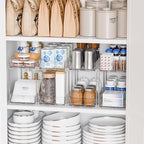 Yieach 2 Tier Vertical Spice Rack Pull Out,10.4'' Deep Narrow Slide Out Spice Rack Organizer for Inside Cabinets,Kitchen,Pantry,Cupboard Seasoning,Can,Jar Organizer and Medicine Cabinet Storage