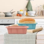 Silicone Bread Loaf Pan, 2 PCS Rectangular Non-Stick Baking Mold Pans for Oven, Bread, Cake, Easy Release