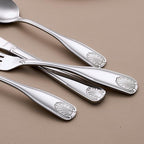 20-Piece Flatware Set, Stainless Steel Silverware Set for 4, Cutlery Set with Shell Pattern, Fork Spoon Knife Set, Dishwasher Safe
