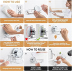 LEVERLOC Soap Holder Shower with Hooks, Bar Suction Cup Soap Dish Tray for Wall, Rust-Proof Stainless Steel Sponge Caddy for Bathroom Accessories Organizer Bathtub Kitchen Sink, Silver