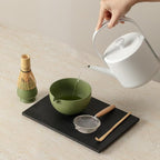 Matcha Whisk Set, Matcha Set with Ceramic Matcha Bowl, Bamboo Whisk & Holder, Sifter, Tea Scoop (Matcha Green)