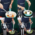 Cooking Spoon, Berglander 6 Pieces Spatula Set Stainless Steel, Metal Spatula, Serving Spoon, Kitchen Tools Set Non-Stick And Heat Resistant, Dishwasher Safe, Easy to Clean (6 Packs)
