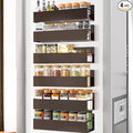 Magnetic Spice Rack Organizer for Fridge Seasoning Organizer for Kitchen storage with Screw Magnetic Shelf with Hook for Refrigerator and Oven (6pack-Bronze)