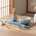 Matcha Whisk Set, Complete Matcha Kit for Authentic Matcha Making, includs Matcha Bowl Chawan Bamboo Whisk (Chasen), Tea Scoop, Whisk Holder 8pcs, Gift for Health-Conscious, Matcha Lovers, Blue