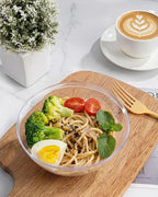 bUCLA 50 Pack Clear Plastic Serving Bowls - 24oz Disposable Salads, Cereal, Fruit, Dessert & Soup Bowls for Wedding & Party