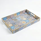 AGIOTA Coffee Table Trays for Living Room Serving Tray with Handles, Modern Large Tray for Ottoman Coffee Table