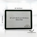 Silicone Baking Mats Set – 3 Pcs, Non-Stick Reusable, Parchment-Free Oven liners (18" x 13" + 15" x 10")
