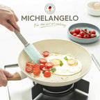 MICHELANGELO Frying Pan with Lid, 10 Inch Frying Pan with Nonstick Granite Coatings, Nonstick Frying Pans, Healthy & Non-Toxic Skillet, Granite Frying Pans 10 Inch, Induction Compatible