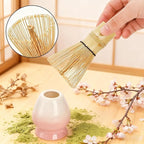 8 Pack Matcha Whisk Set, Japanese Matcha Tea Set, Ceramic Mixing Bowl with Spout, Bamboo Measuring Spoon and Scoop Stand, Towel, Whisk Holder, Stainless Sifter, Gift for Beginner, Tea Ceremony
