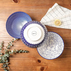 Selamica Ceramic Large Salad Bowls Set, 53 OZ Pho Bowls 8 Inch Soup Bowls for Kitchen, Large Serving Bowls for Ramen Pasta Fruit Dinner, Stackable & Sturdy, Set of 3, Vintage Blue