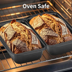 2PCS Nonstick Bread Pan - 8” x 4” Carbon Steel Loaf Baking Pans, Dishes，Rectangle Baking Supplies for Homemade Bread, Meatloaf, Cakes, Sourdough, Brownies, and Lasagnas
