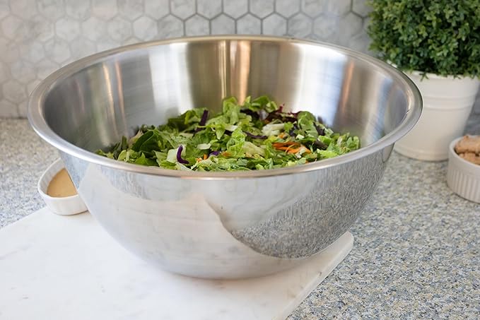 Fox Run Stainless Steel Mixing Bowl, 10.75 Quart Capacity