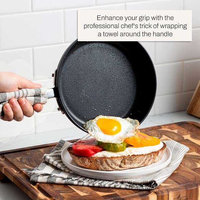 All-Clad HA1 Hard Anodized Non Stick Fry Pan Set 2 Piece, 8, 10 Inch, Induction, Oven Broiler Safe 500F, Pots and Pans Set, Kitchen Frying Pans, Skillets, Premium Cookware, Home, Dishwasher Safe Black
