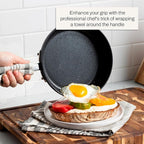 All-Clad HA1 Hard Anodized Nonstick Fry Pan Set – 5-Piece Cookware, 8", 10", 12" Skillets with Lid, Induction Compatible, Oven Safe to 500°F, Lid Safe to 350°F, Black