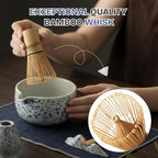 Ceremonial Matcha Kit – Japanese Matcha Whisk Set with Bowl, Bamboo Chasen, Scoop & Sifter – Traditional Matcha Making Set for Beginners