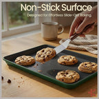 Bakken 8-Piece Ceramic Coated Bakeware Sets, Nonstick Aluminized Steel Pans with Muffin, Loaf, Cake, Roasting Pan, & Cooling Rack, Oven Safe Up To 500°F, Dishwasher Safe, BPA, PTFE & PFAS Free, Green
