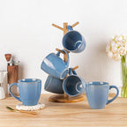 GBHOME Ceramic Coffee Mugs Set of 6, 12oz Stoneware Coffee Mugs Set For Dad Mom Women MEN, Light Weight Coffee Cups for Latte/Tea/Beer/Hot Cocoa, Dishwasher & Microwave Safe