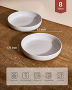 famiware Milkyway 33 oz Bowl Set, Pasta Bowls Set of 8, Salad Bowls Perfect for Your Friend for Housewarming, Thanksgiving, Christmas, Light Gray