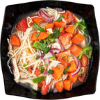 Restaurantware Moderna 32 Ounce Fancy Plastic Bowls 10 Square Disposable Salad Bowls - Durable Heavy-duty Black Plastic Bowls For Warm And Cold Foods