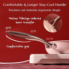 UUKRAVE Nonstick Ceramic Frying Pan Set, Healthy Ceramic Pan for Cooking with Stainless Steel Handle, Non-Toxic, PFAS/PTFE/PFOA-Free, Induction Compatible, Dishwasher & Oven Safe, 8"/9.5"/11", Pink
