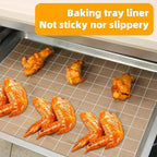 Silicone Baking Mat Roll 16IN*5FT Free Cutting, Non-Slip Pastry Mat, Non-Stick Reusable Air Fryer Liner, Oven Liners, Freeze Dryer Mat, Easily Cut to Size Fit All Ovens Pans Tins Dishes