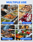 WantJoin Steam Table Hotel Pans 1/1 Full Size 6 Inch Deep 6 Pack, Stainless Steel Metal Tray Sets Food Storage Container for Restaurant Chafing Dishes Commercial Buffet Catering Supplies